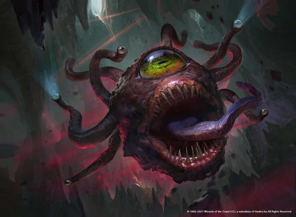 A Beholder on the attack.