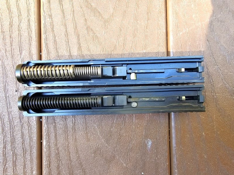 Gen 5 and Gen 3 slides and recoil springs.
