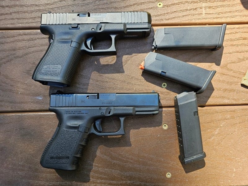 Gen 3, Gen 5 Glock 19s.
