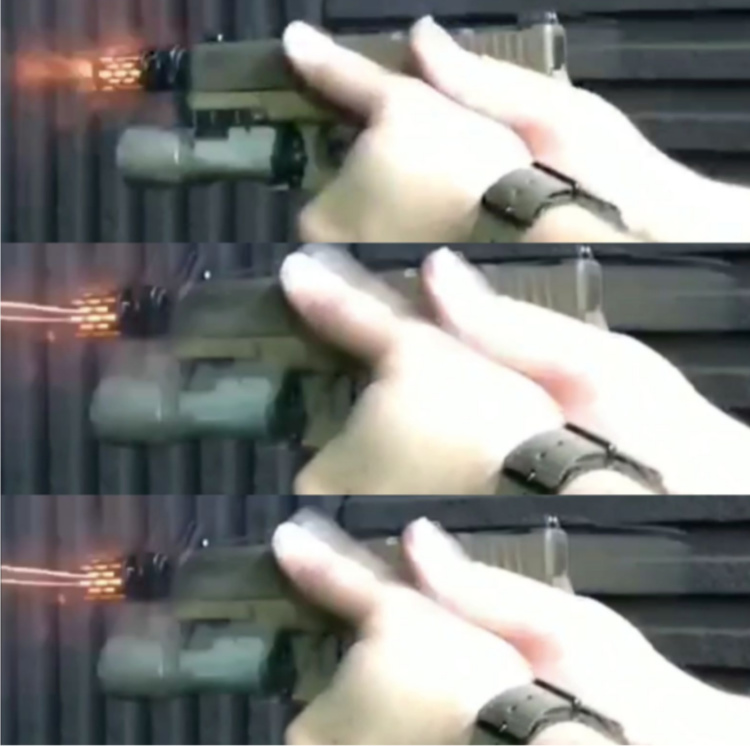 BattleComp compensator on Glock 19X - live fire.