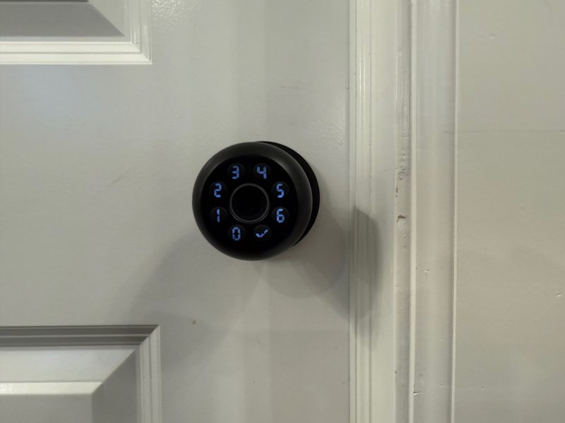 Gun Closet Biometric door handle lock.