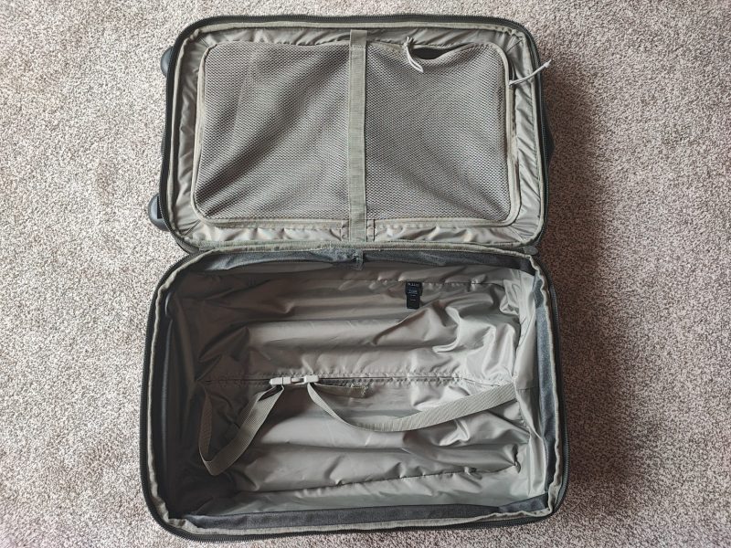 The main compartment is spacious with a compression strap to both hold your clothing and gear in and allow you to cram a few extra things in.