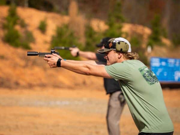 A Joe gets on the trigger against one of our pros.