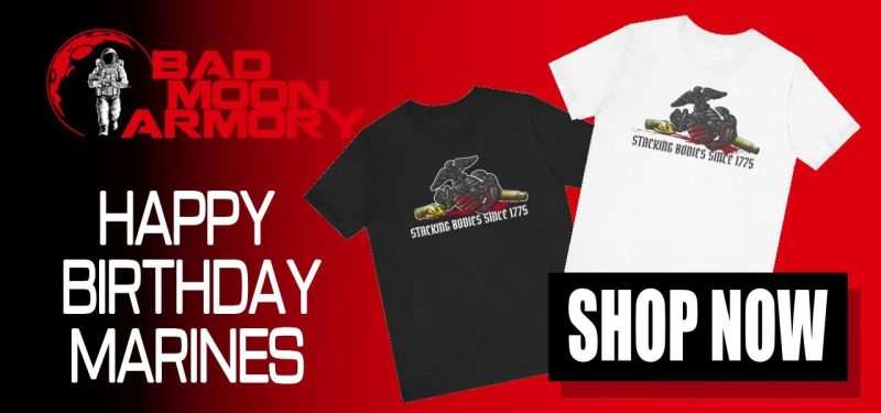 Marine Corps 250th birthday shirt: stack bodies, Marines! 