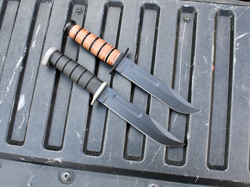 The D2 Extreme uses the dog's head hilt design--not common on many Ka-Bars.