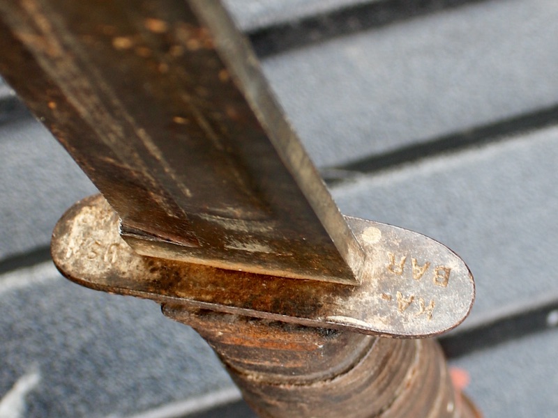 Some old Ka-Bars have markings on the crossguards. 