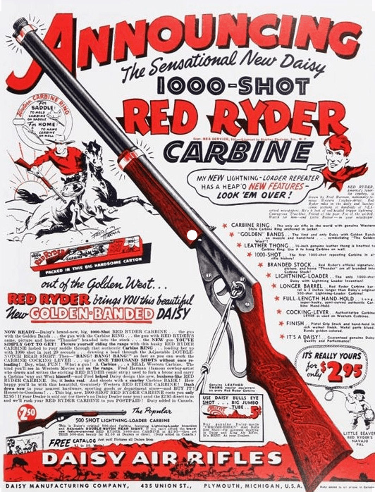 Daisy 1000 shot Red Ryder carbine BB gun. 
