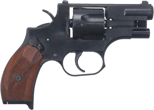 The OTS-38 suppressed revolver bears the name of its inventor: STECHKIN. 