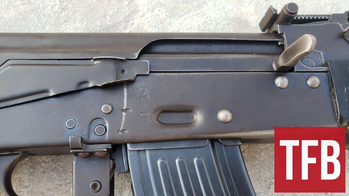 ethiopian aks gafat are coming to the us, Selector marking on the Ethiopian AK