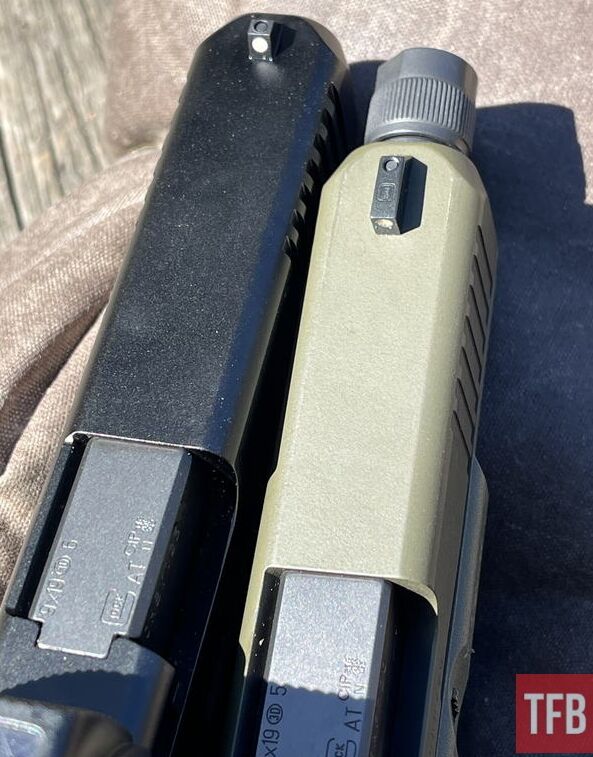 glock 45 hunter edition only 198 units available in the u s, My personal Glock G45 Aimpoint COA Hunter Edition s open sights versus the Glock 17 Gen6 The front serrations are different as well