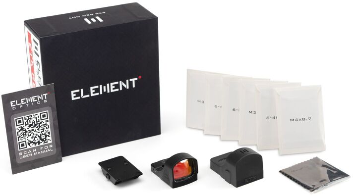 element etx red dot aims at carry competition and rifle use