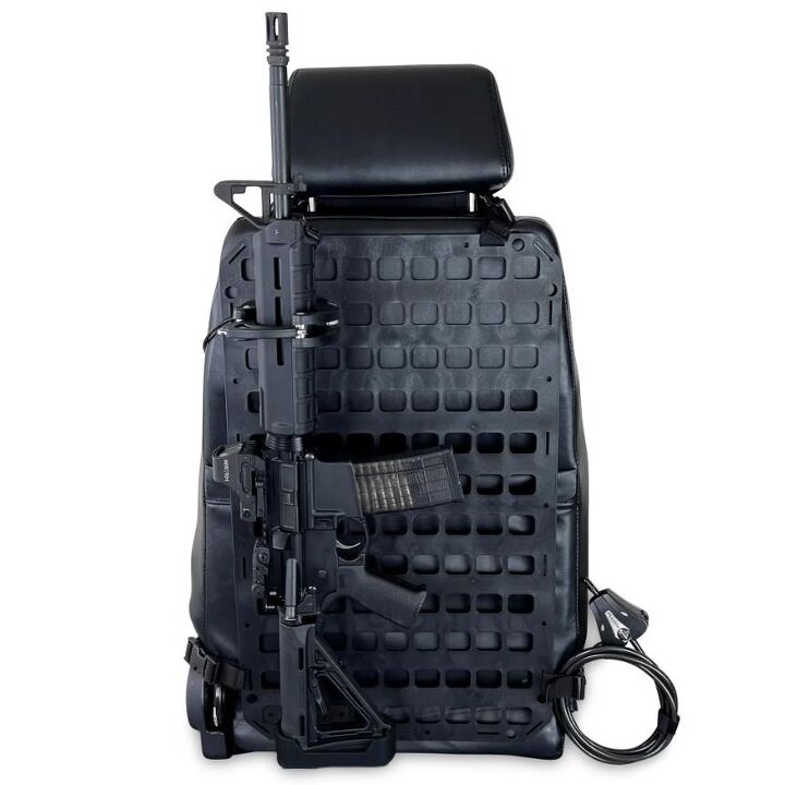 front line friday 10 the patrol vehicle setup that actually works, Greyman Tactical Locking Rifle Rack