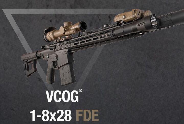 trijicon adds fde finish to vcog 1 8x28 riflescope