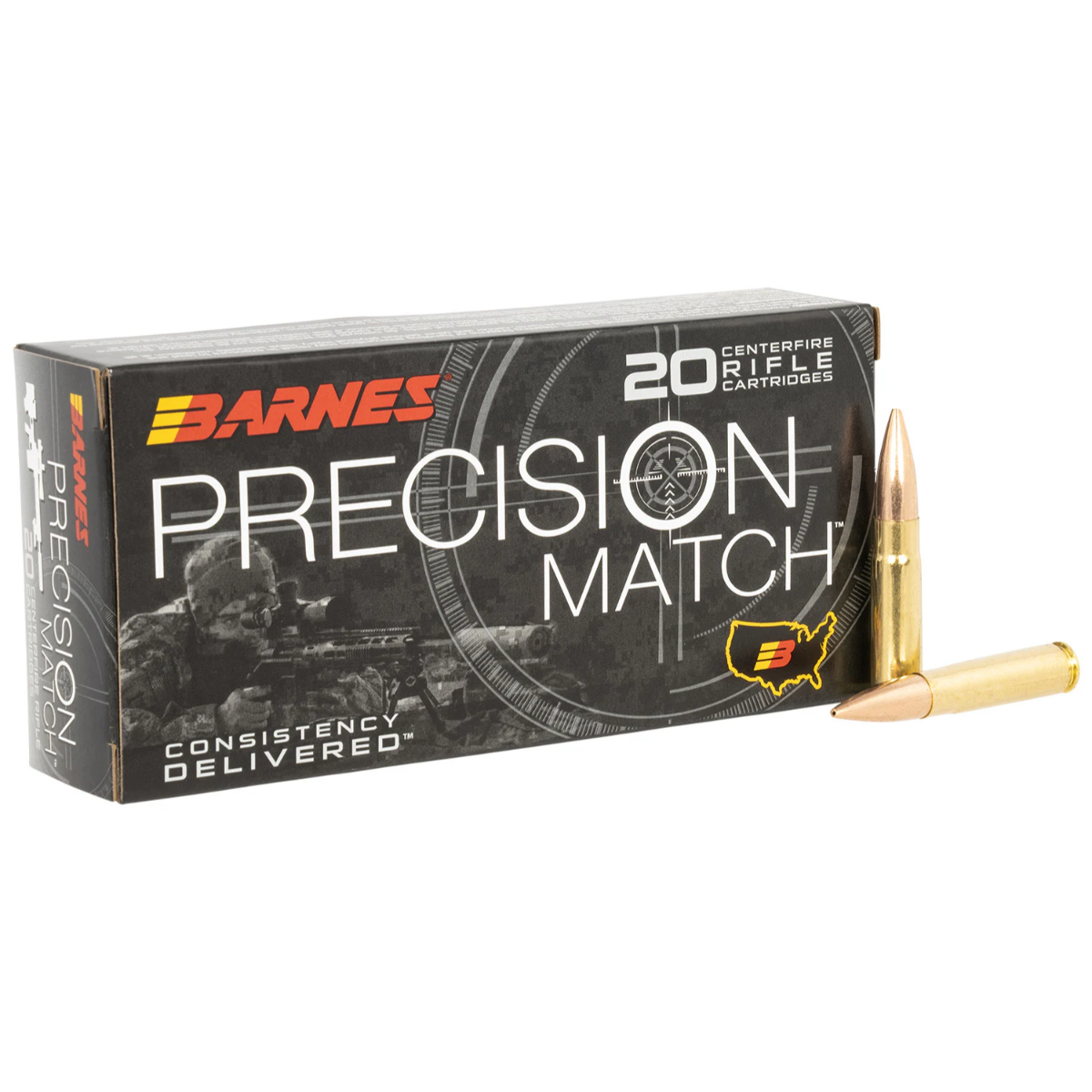Barnes Precision Match .300 Blackout Subsonic Ammo 220gr OTM BT 20 Rounds