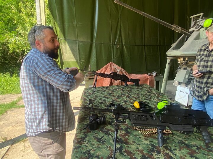 Vlad photographing Zastava's during a research trip to the range