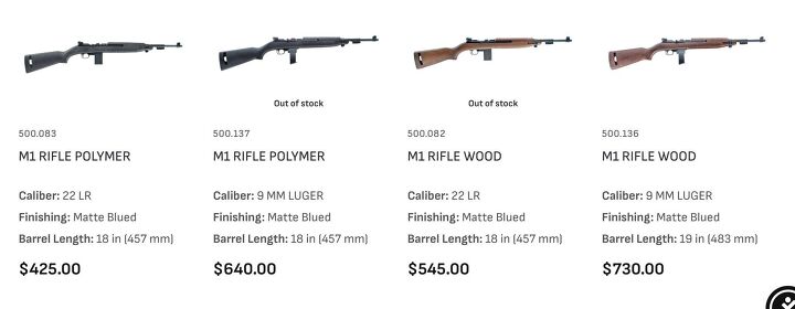 Chiappa sells M1 copies in both .22LR and 9x19mm.