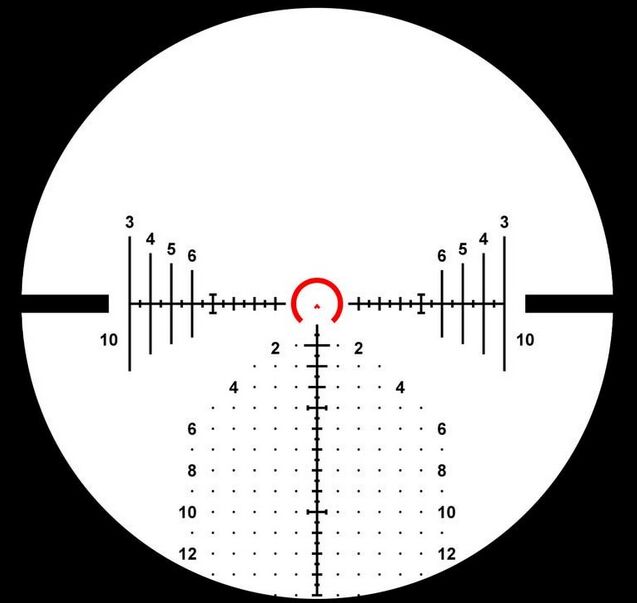 The Illuminated ACSS Griffin MIL Reticle - Gen II at maximum magnification.