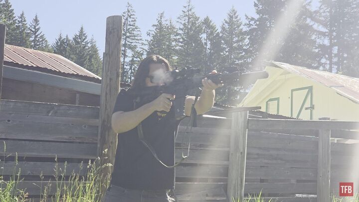 tfb review franklin armorys self regulating piston ops 16 rifle, Here you can see that there is still gas coming out of the ejection port so this system does not eliminate gas blowback