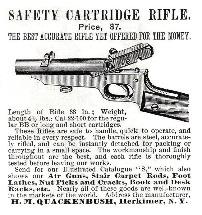 the rimfire report the quackenbush safety cartridge rifle