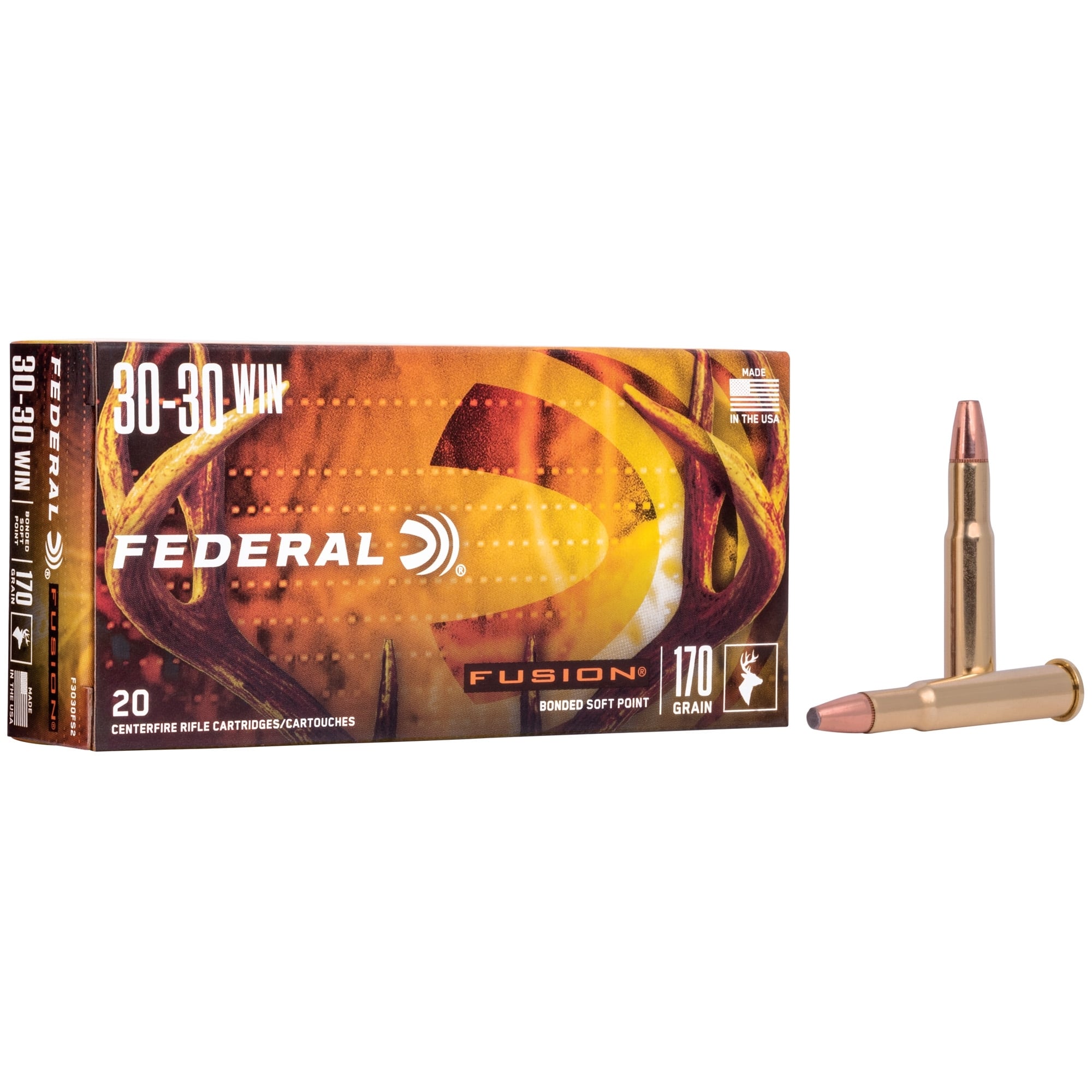 Federal Fusion .30-30 Winchester Ammo 170gr SP 20 Rounds