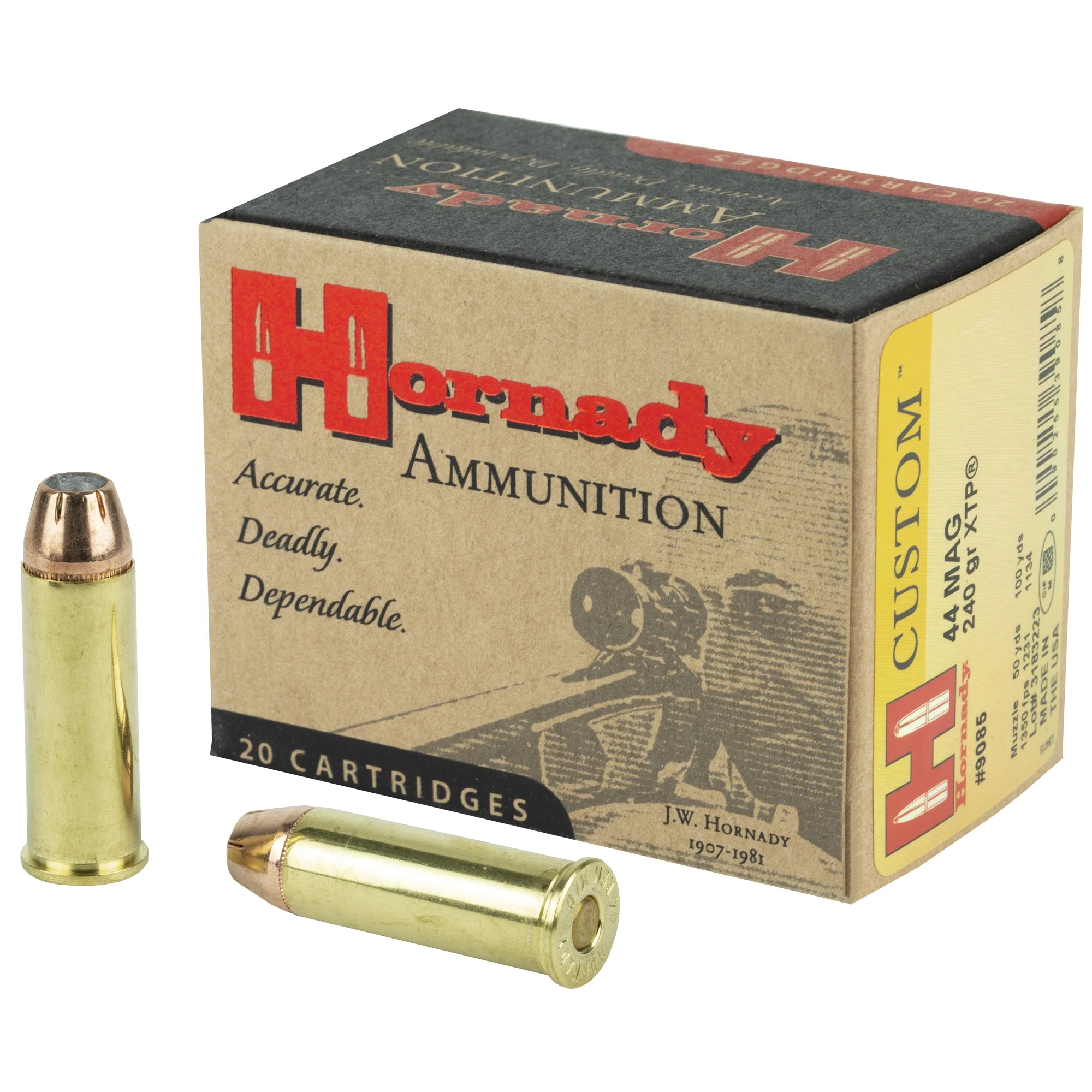 Hornady Custom .44 Magnum Ammo 240gr XTP 20 Rounds