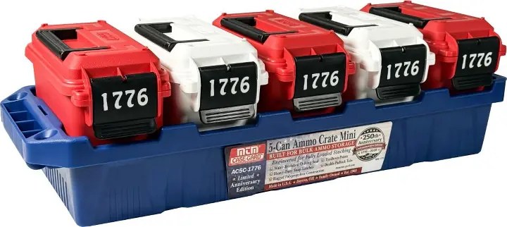 new mtm limited edition america250 ammo crates in 5 can 4 can models