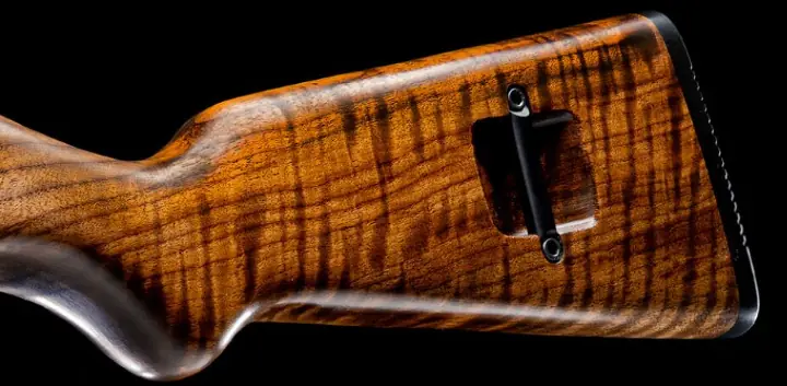 potd ruger pc carbine with custom wood stock and aimpoint micro h 2
