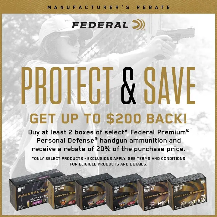 remington speer and federal drop summertime defensive ammo rebates
