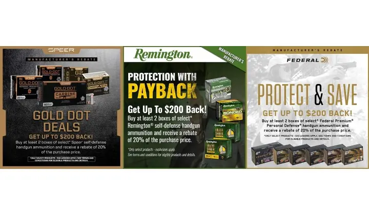 remington speer and federal drop summertime defensive ammo rebates