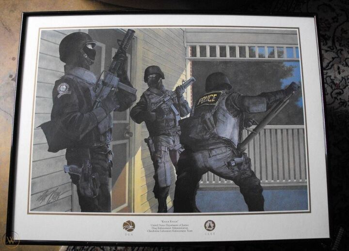 silencer saturday 440 a special integral upper from the dea archives, Knock Knock painting of a DEA CLET team via ARFCOM