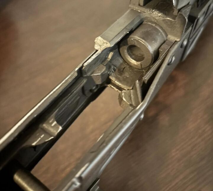 unbreakable not quite common ak failure points, Out of battery detonation on an Arsenal SAM 7R Photo credit alexaldo m67
