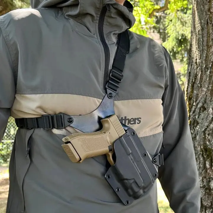 falco adds weapon light options to kydex chest holster lineup