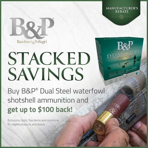 fudds ahoy b p dual steel waterfowl shells rebate