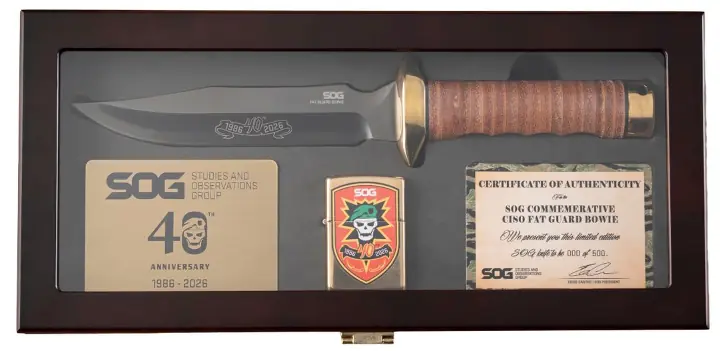 limited to 500 sog 40th anniversary fat guard bowie