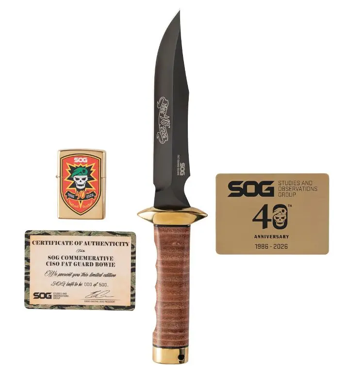 limited to 500 sog 40th anniversary fat guard bowie