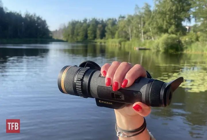 pulsar telos lrf xt50 thermal monocular with integrated rangefinder
