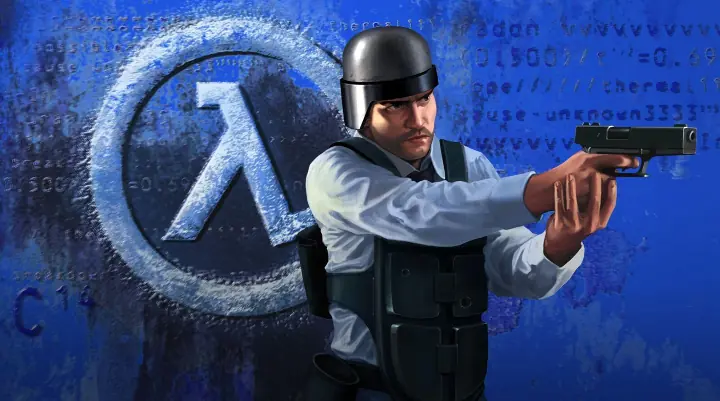 the guns of the half life series made no sense, Security personnel are your first source for firepower and they mostly use Glocks in the original version with some notable and silly exceptions