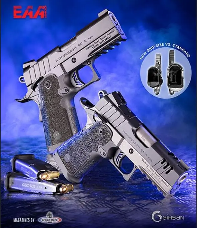 witness2311 xxx series double stack compact 9mm 1911 pistols