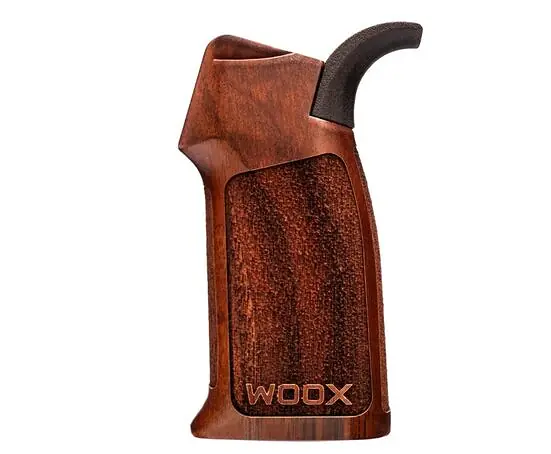 woox introduces new vigilante beavertail walnut grip